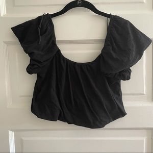 Free People | Puff-Sleeve Bubble Crop | Size S
